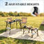 Table de camping robuste, table pliable, table portable avec deux hauteurs réglables