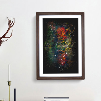 Autumn Forest Reflection - Picture Frame Graphic Art Print