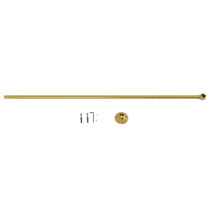 Support de tringle de rideau de douche Kingston Vintage, Laiton brossé