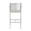 Ensemble de 2 tabourets d'extérieur avec cadre en aluminium antirouille 29,50 po d'extérieur, argent