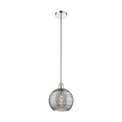 Edison Ellington Deco Swirl 1 Light Stem Hung Pendant-616-G1213