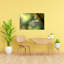 Sleepy Green Snake Abstract Snake Forest Landscape Wall Art Print 1 Piece Wrapped Canvas Wall Art-1863392021