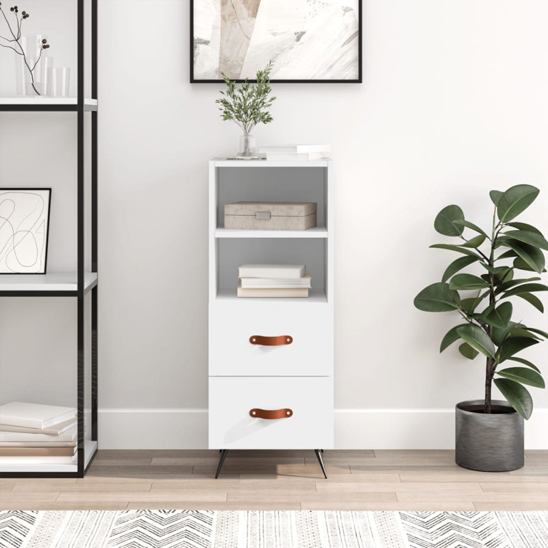 Anaelle 34.5cm W 2 - Drawer Chest of Drawers, White