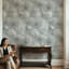 Papier peint floral, peinture murale moderne grise