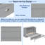 Lit escamotable avec grands tiroirs et USB-2100966086