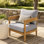 Chaise de patio avec coussins hydrofuges Lorene 