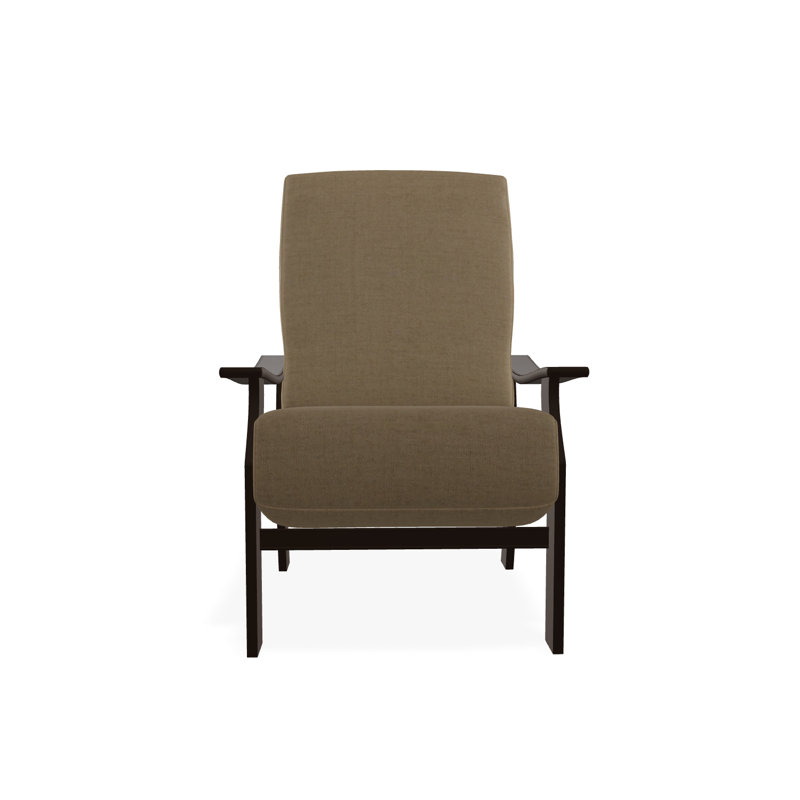 St. Catherine Marine Grade Polymer Deep Seating Cushion Arm Chair, Bliss Sand, Kona
