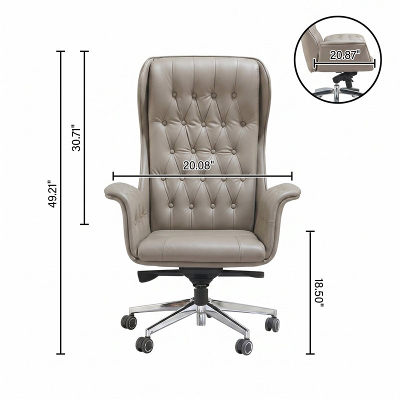 Red Barrel Studio Leather Executive Chair