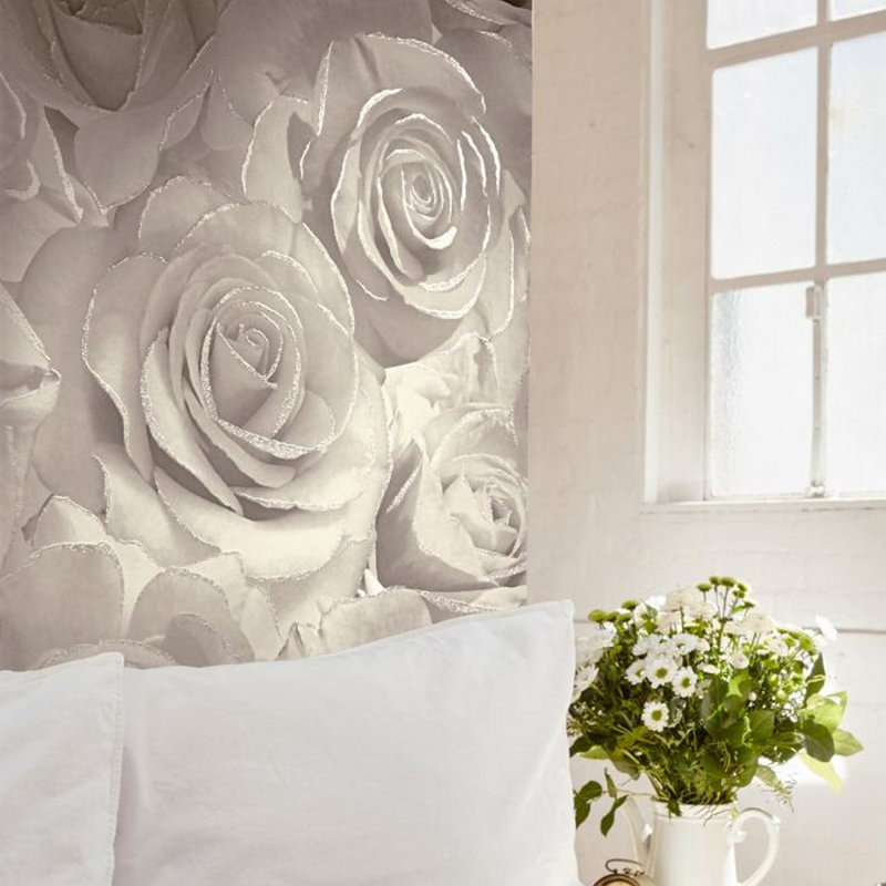 Madison 10.05m x 53cm Glitter Wallpaper Roll, Pearl