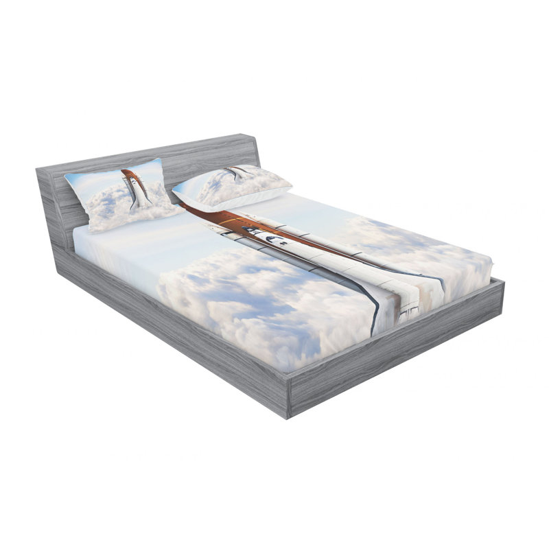 Microfiber Sheet Set, Queen Sheet Set with Fitted Sheet