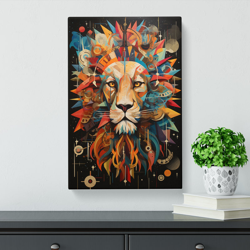 Leo Zodiac Dadaism No.2 - Wrapped Canvas, 60cm H x 40cm W x 3cm D