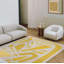 Alpha Hand Tufted Wool Area Rug in Yellow-128451156