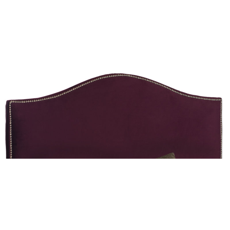 Upholstered Headboard, Queen, Velvet Eggplant