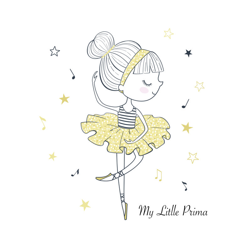 Dancing Ballerina by MarinaMays - Wrapped Canvas Print, 30cm H x 30cm W