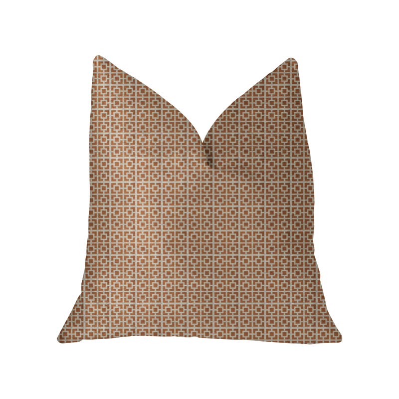 Coussin Uptown, 12 po x 20 po, Orange / ivoire