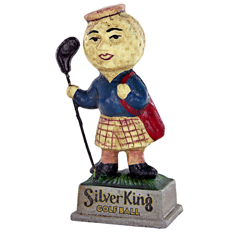 Figurine golfeur argenté