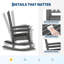 Ensemble de 4 chaises berçantes en PEHD toutes saisons avec 2 tables d'appoint
