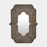 Sequential Free Form Brass Beveled Mirror