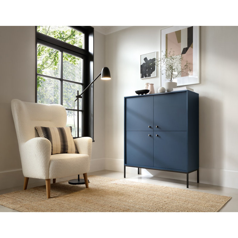 Craigywarren 103.5cm W 3 - Drawer Chest of Drawers, Dark Blue