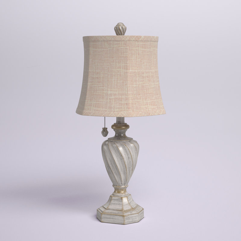 Yoshida Resin Table Lamp, Antique White German