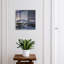 Key storage cabinet, Opens to the left, 30x30x5, Black, Mountains at night stars sky, 