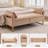 66"W Upholstered Flip Top Teddy Storage Bench King Size with Gold Legs,Curverd Armrest and 2 Pillows -1334356985