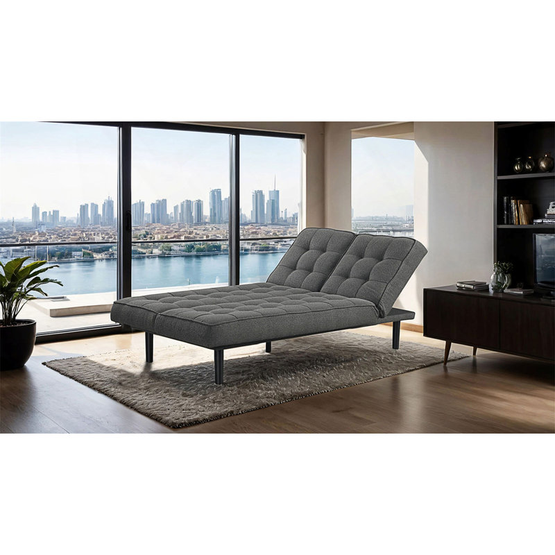 Futon Sofa, Dark Gray