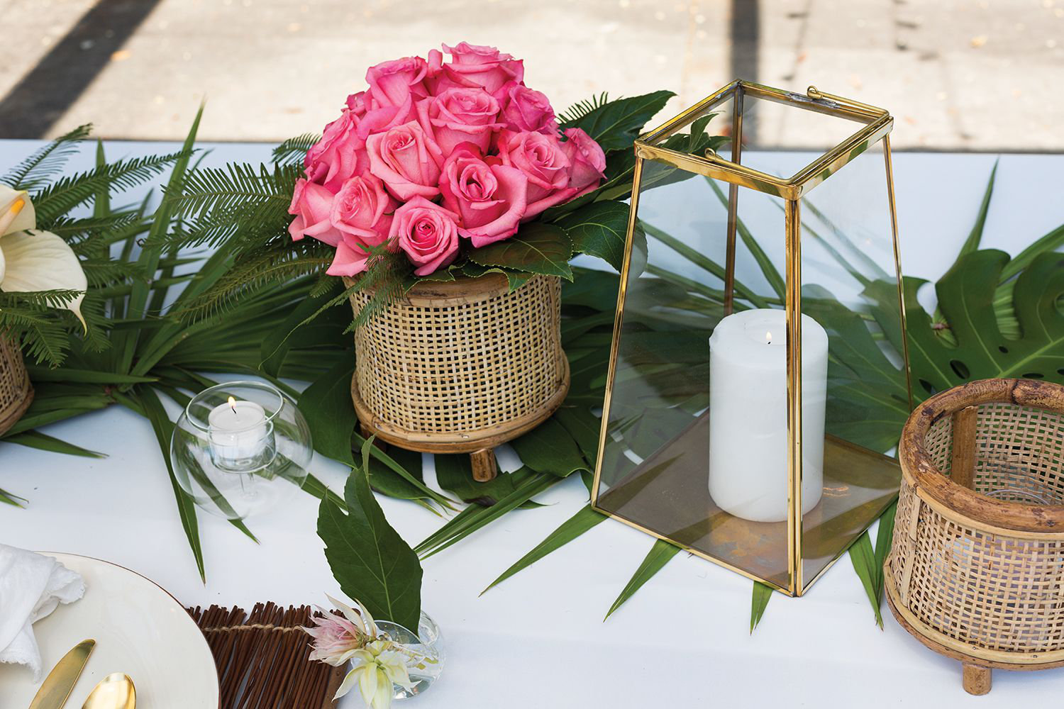 Metal Lantern Candle Holder, 11.25" H x 6.75" W x 6.75" D