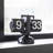 Flip Desk Clock (Black), Retro Vintage Design Auto Flip Desk/Table Clock Large Number Battery Powered Internal Gear Operated