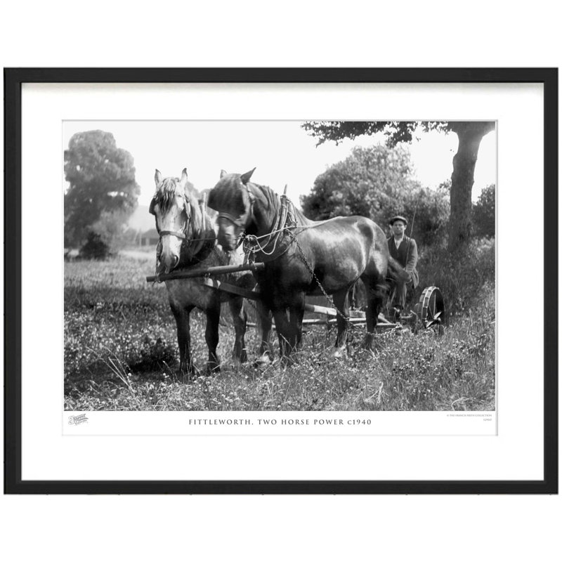 Fittleworth, Two Horse Power C1940 by Francis Frith - Single Picture Frame Print, 28cm H x 36cm W x 2.3cm D
