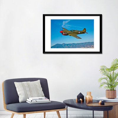 «A Curtiss P-40E Warhawk», reproduction de photo sur toile