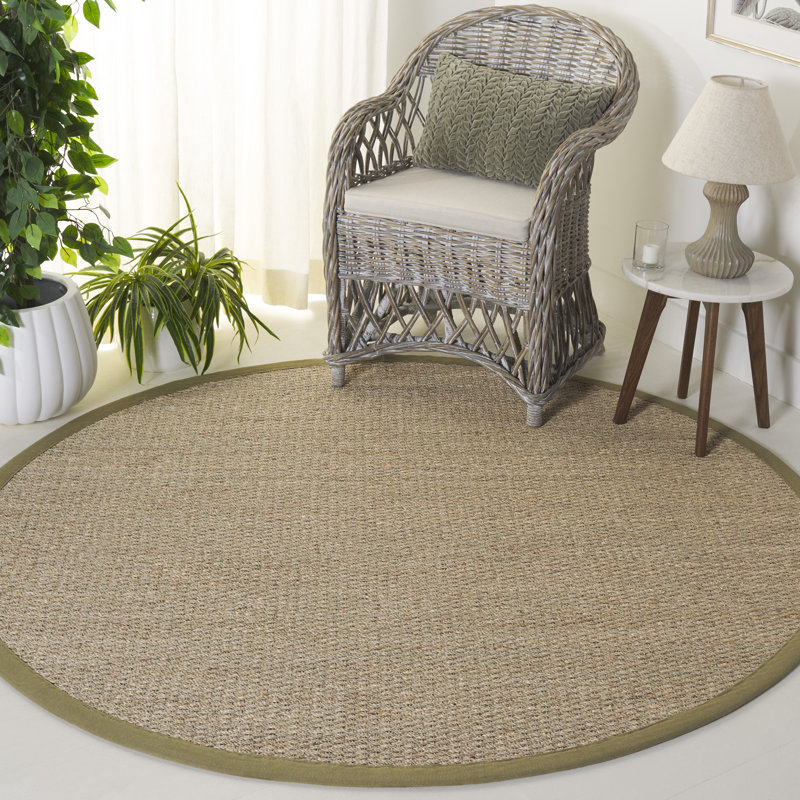Natural Fiber 111 Seagrass No Pattern Rug, Round 6'