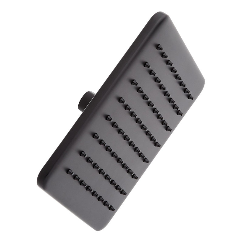 Berwyn Matte Black Square Rain Shower Head with Multi Function