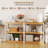 3 Tier Bookshelf Wooden Bookcase w/ Dual Anti-Tipping Kits Open Shelving Unit-481235791