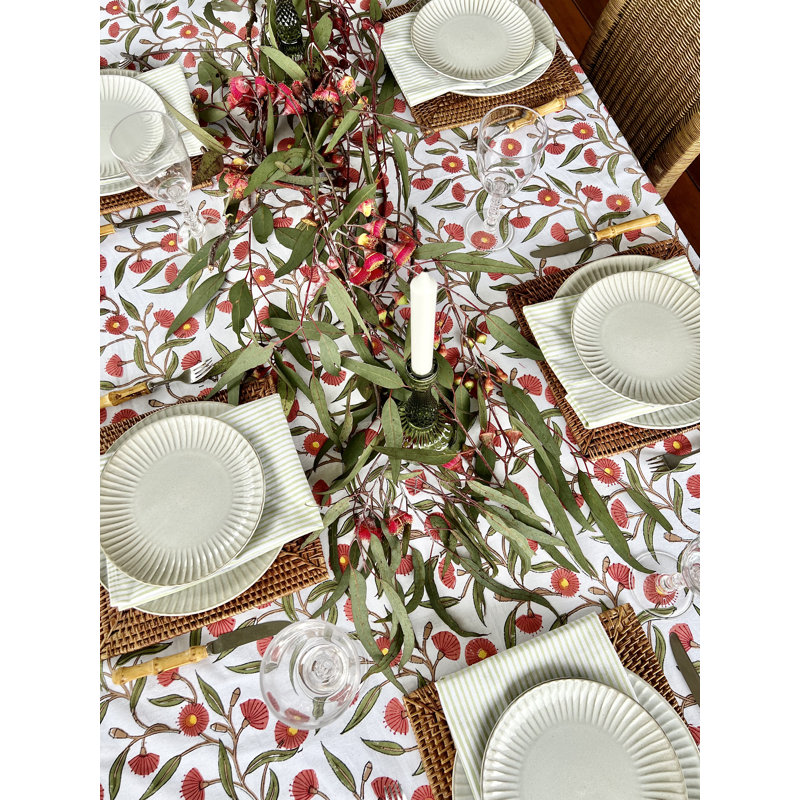 Red Flowering Gums Tablecloth, 108" L x 70" W