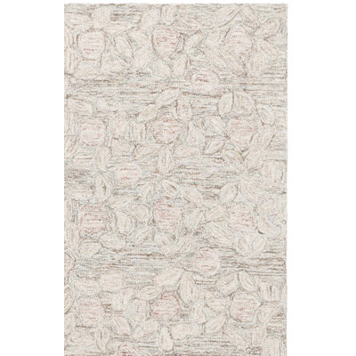 Ebony Hand Tufted Wool;Cotton Floral Rug