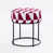 Claret rouge / blanc 100% polyester est en rupture de stock