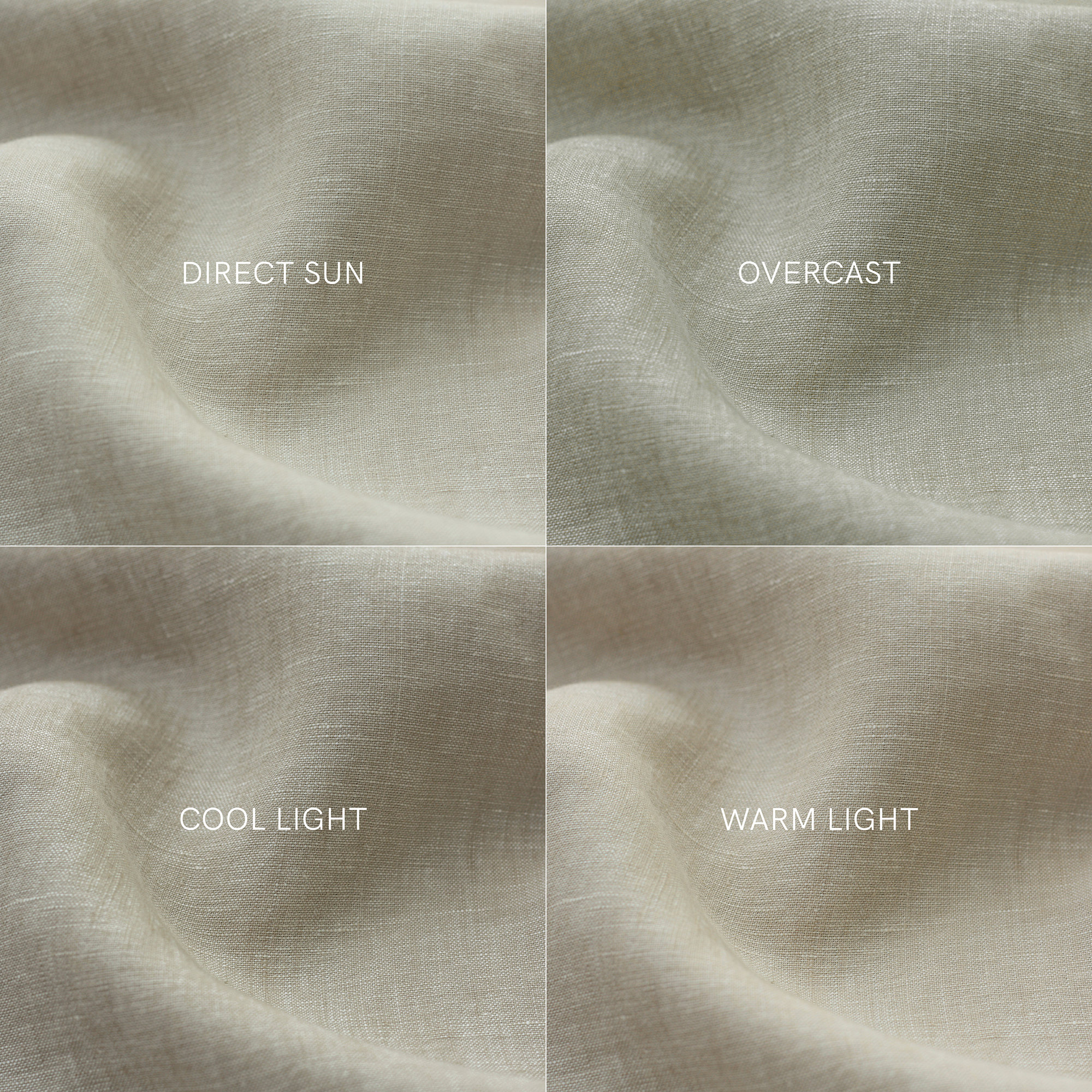 100% French Linen Curtain Set, 50" W x 84" L, Putty Heather