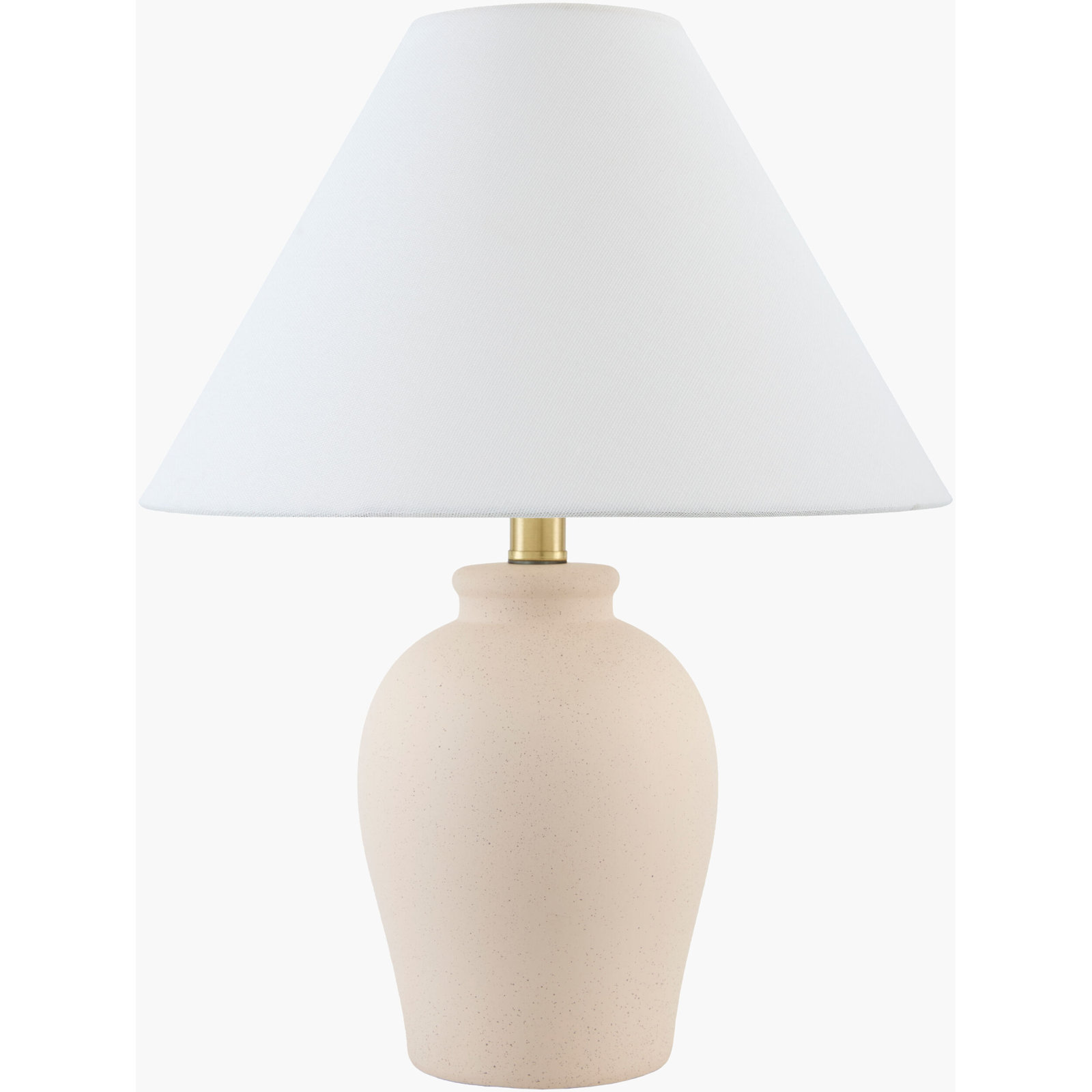 Chemise 19" Ceramic Table Lamp, Shell, White, Linen