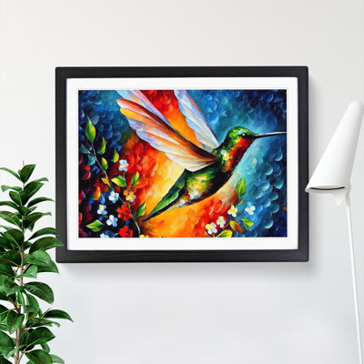 Hummingbird Vol.1 Abstract 1 Piece Single Picture Frame Wall Art