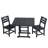 Space Saving Patio Dining Sets, Hdpe 3 Piece Modern Bistro For Patio