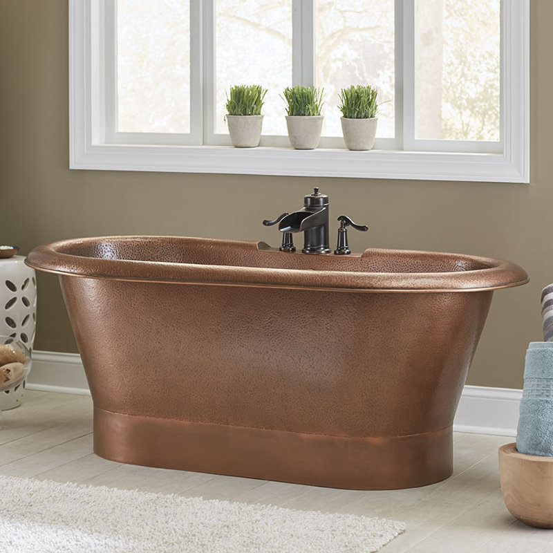 Thales 5' Copper Freestanding Bathtub with Overflow