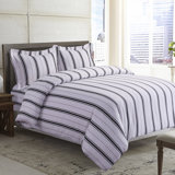Modern & Contemporary Flannel Striped Duvet Cover Set
