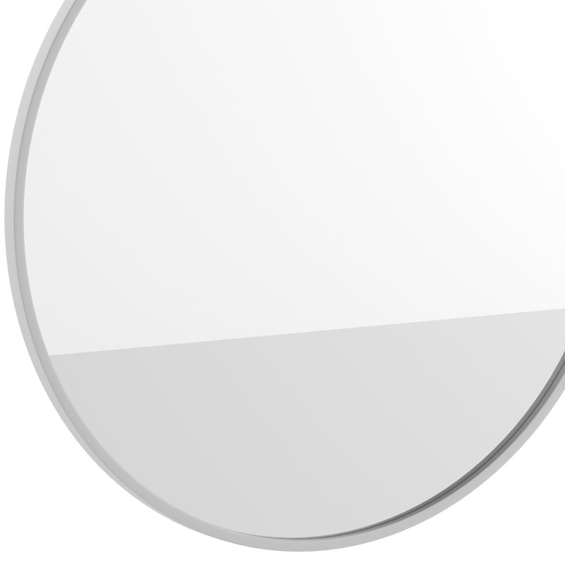 Miroir d'appoint mural Gagalis, H 30 po x l 30 po x P 0,78 po, Argent