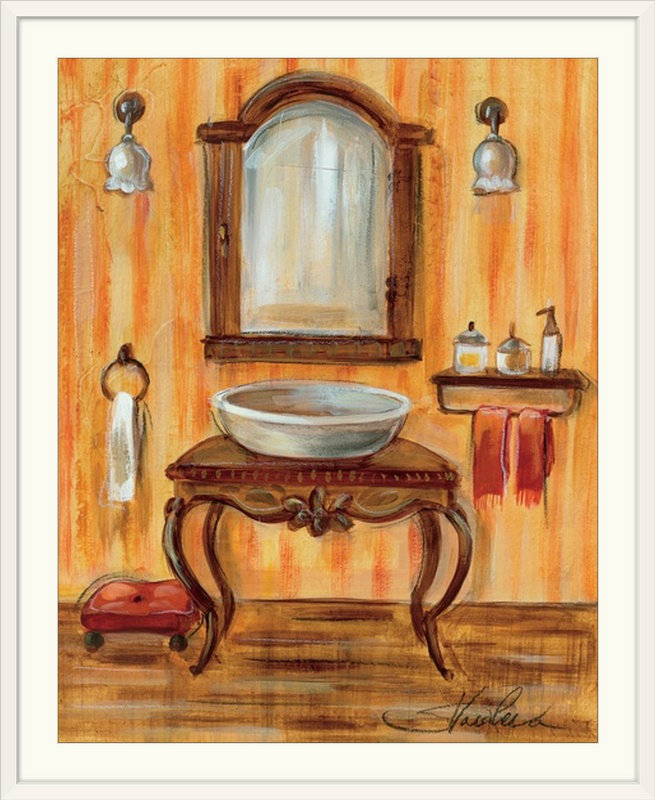 «Tuscan Bath II» par Silvia Vassileva, reproduction d'art, H 10 po x l 8 po x P 1,5 po, Toile