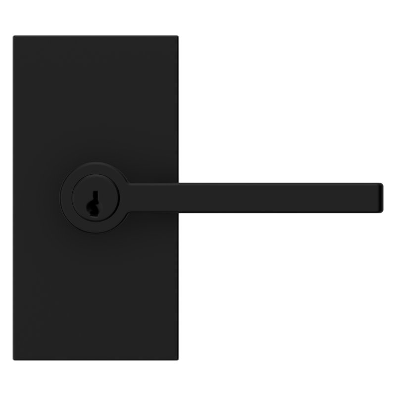 Satin Black Entry Door Lever