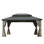 Pavillon de jardin 10 pi x 14 pi, matériau en acier galvanisé pour pavillon de jardin avec rideau et filet, pelouse de patio