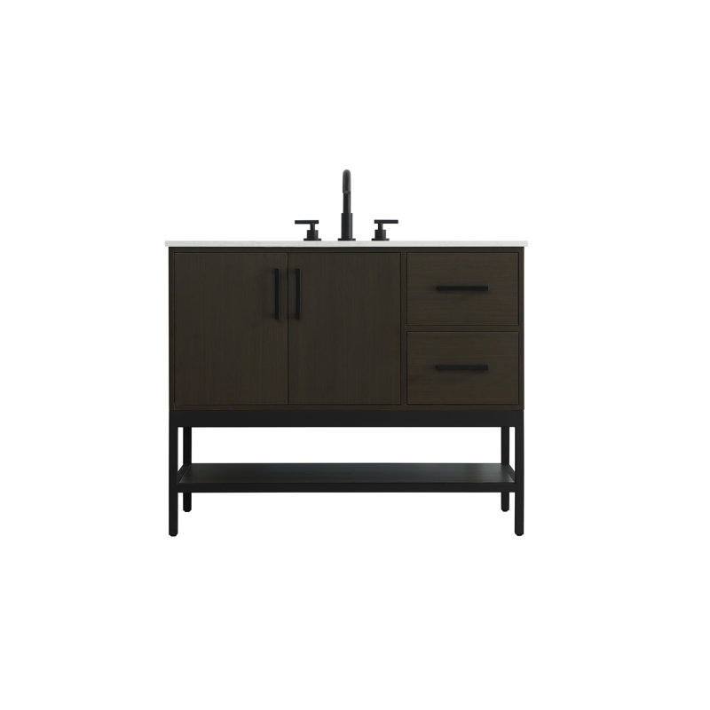 Meuble-lavabo simple 42 po, Brun moka