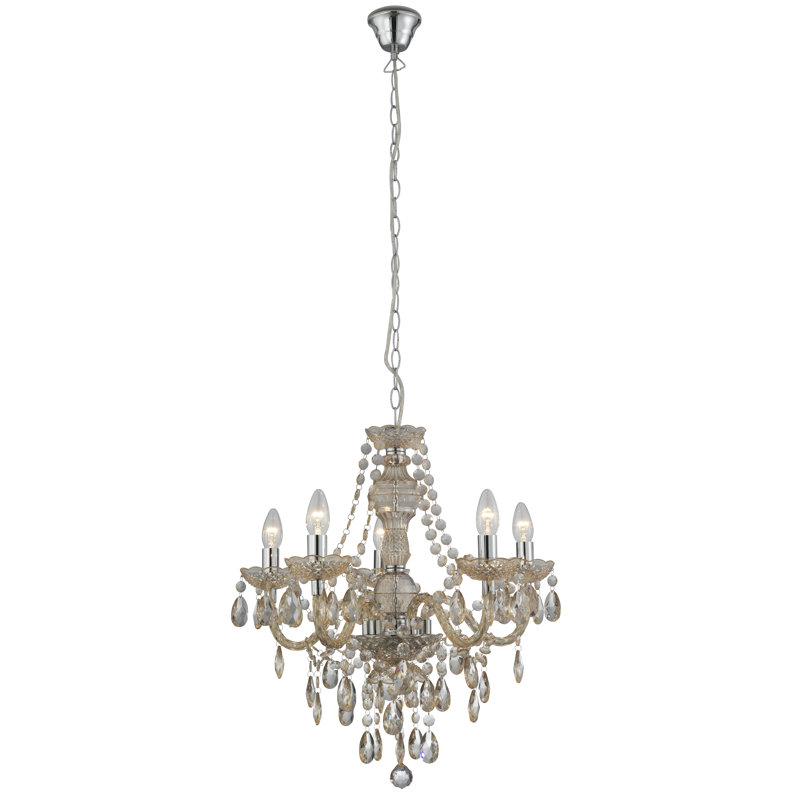 Lustre style chandelier 5 lumières Kelly, Vison