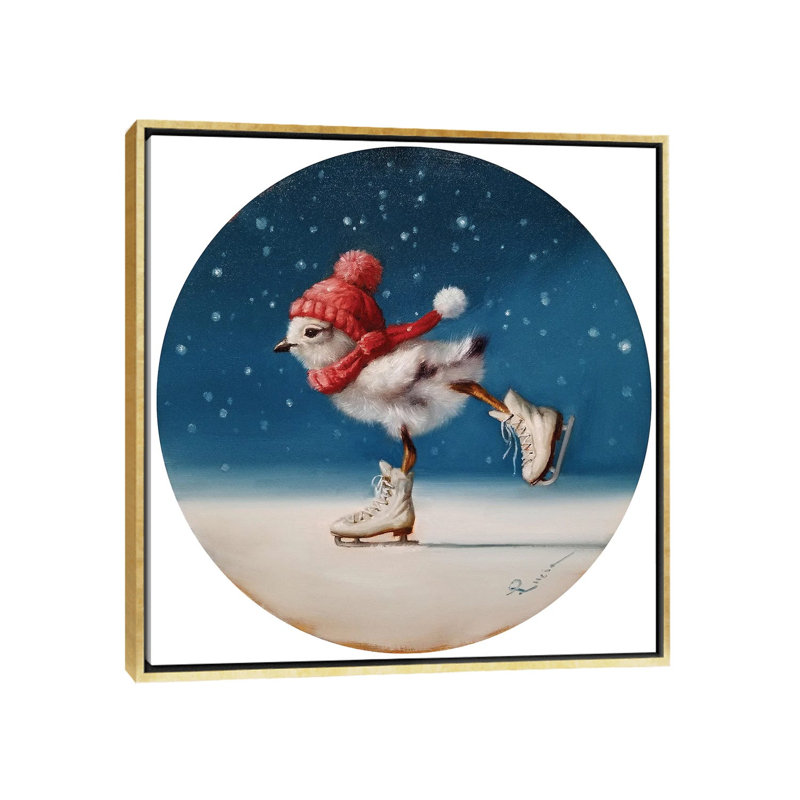 Impression de Chickie Yamaguchi par Lucia Heffernan, H 26 po x l 26 po x P 1,5 po, Toile encadrée d'or, Pas de tapis